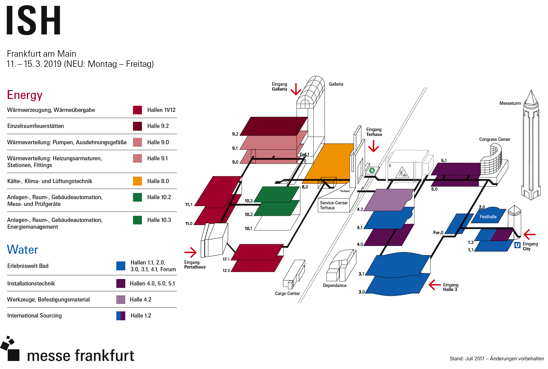 ISH Neue Einteilung 2019