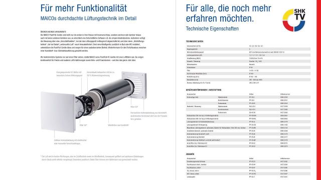 Embedded thumbnail for Maico - Einzelraumlüftungsgerät Push Pull PP45